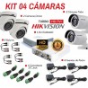KIT DVR 4 CAMARAS HD 720P HIKVISION